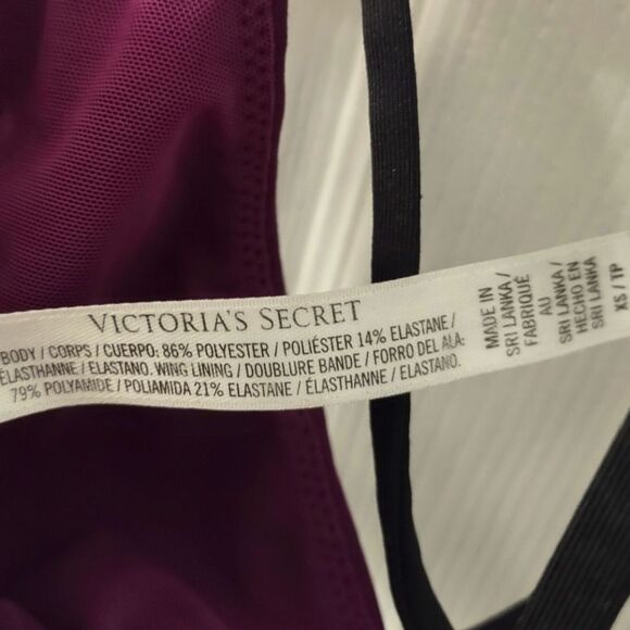 Victoria Sport Eggplant Purple Triangle Minimalist Sports Bra Size XS - Picture 4 of 9